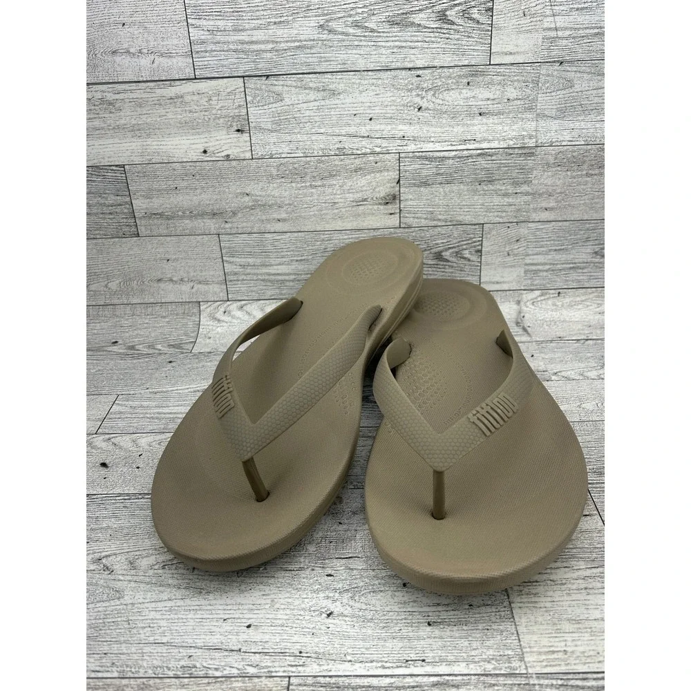 FitFlop iQushion Ergonomic Flip Flops‎ Men Tan Brown Comfort Sandals US 11 EU 44